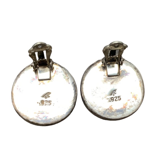 🎉Host Pick🎉 Clip on Vintage .925 Sterling Silver Turquoise Statement Earrings - Picture 2 of 4